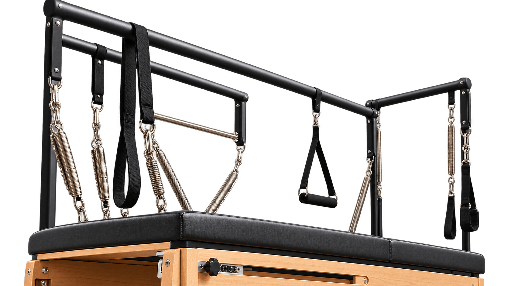 Estructura, resortes y madera del aparato de Pilates